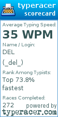 Scorecard for user _del_