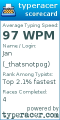 Scorecard for user _thatsnotpog