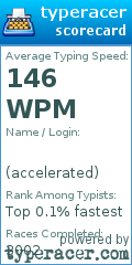 Scorecard for user accelerated