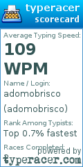 Scorecard for user adomobrisco