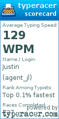 Scorecard for user agent_jl