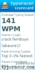 Scorecard for user akaune1