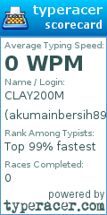 Scorecard for user akumainbersih89