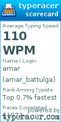 Scorecard for user amar_battulga