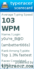 Scorecard for user ambetter666s