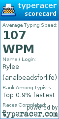 Scorecard for user analbeadsforlife