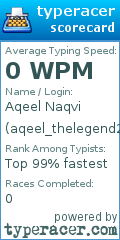 Scorecard for user aqeel_thelegend2901