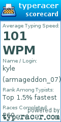 Scorecard for user armageddon_07
