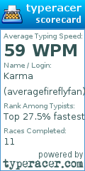 Scorecard for user averagefireflyfan