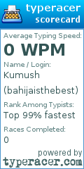Scorecard for user bahijaisthebest