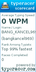 Scorecard for user bangkancel969