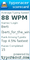 Scorecard for user berti_for_the_win
