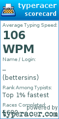 Scorecard for user bettersins