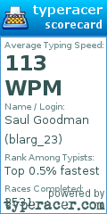 Scorecard for user blarg_23