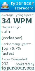 Scorecard for user cccleaner