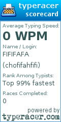 Scorecard for user chofifahfifi