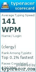 Scorecard for user clergy