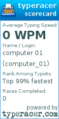 Scorecard for user computer_01