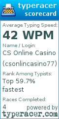 Scorecard for user csonlincasino77