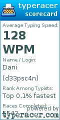 Scorecard for user d33psc4n