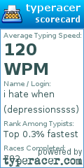 Scorecard for user depressionssss