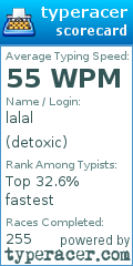 Scorecard for user detoxic