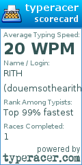 Scorecard for user douemsothearith