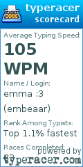 Scorecard for user embeaar