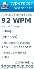 Scorecard for user encaps