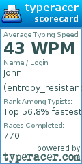 Scorecard for user entropy_resistance