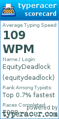 Scorecard for user equitydeadlock