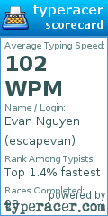 Scorecard for user escapevan