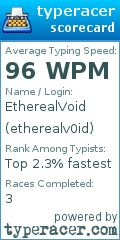 Scorecard for user etherealv0id