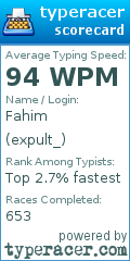 Scorecard for user expult_
