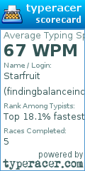 Scorecard for user findingbalanceinchaos