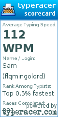 Scorecard for user flqmingolord