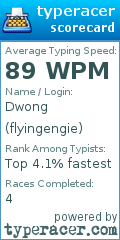 Scorecard for user flyingengie