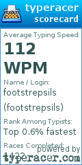Scorecard for user footstrepsils