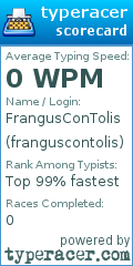 Scorecard for user franguscontolis
