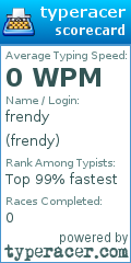 Scorecard for user frendy
