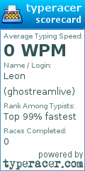 Scorecard for user ghostreamlive