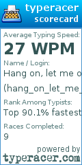 Scorecard for user hang_on_let_me_overthink_this