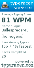 Scorecard for user homogens