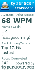 Scorecard for user iceagecoming