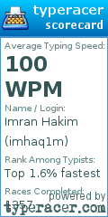 Scorecard for user imhaq1m
