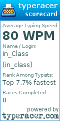 Scorecard for user in_class