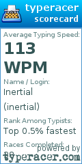 Scorecard for user inertial
