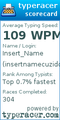 Scorecard for user insertnamecuzidontwanna