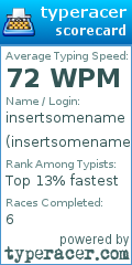 Scorecard for user insertsomename