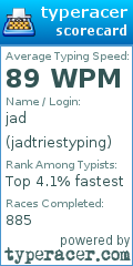 Scorecard for user jadtriestyping
